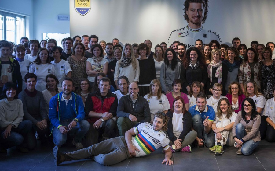 Sagan and the Sportful staff