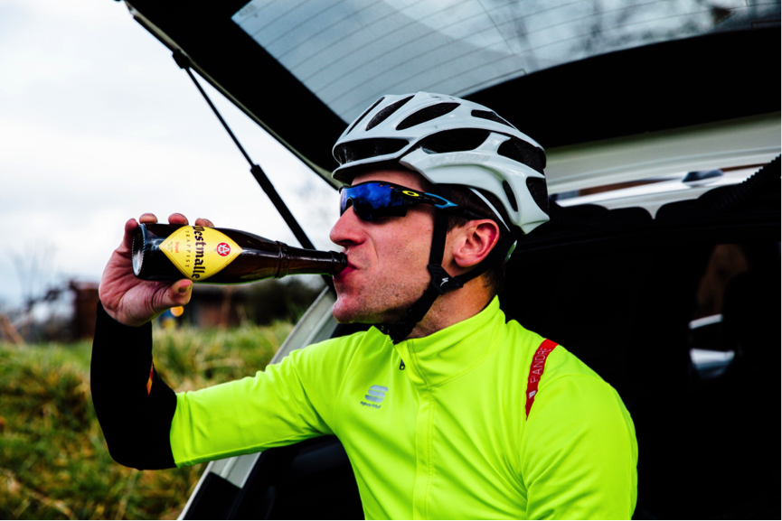 I’m sure every pro cyclist would like to stop (mid-race) at the top of the Koppenberg and have a beer – so we did! 